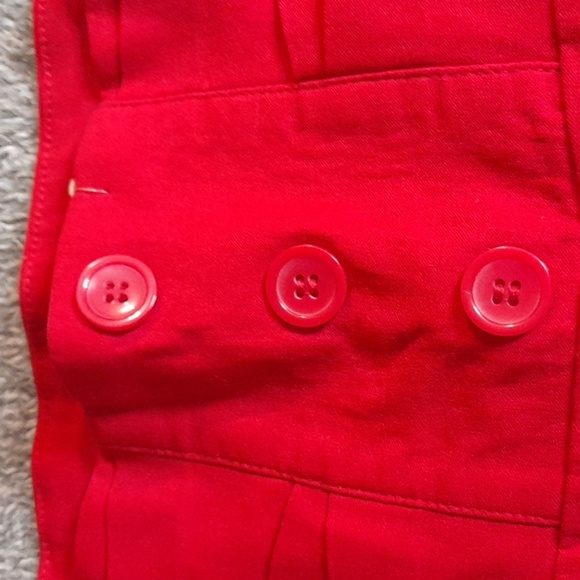 SUZY SHIER WOMENS MEDIUM RED HIGH WAIST SKINNY ANCLE PANTS - Picture 2 of 4